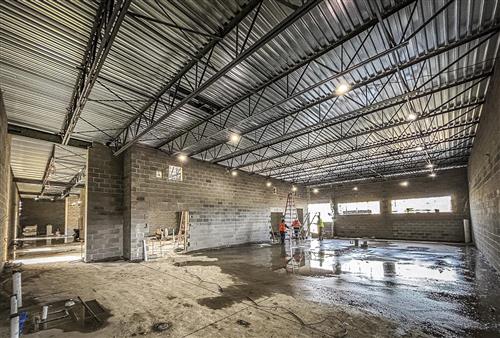 CMU installed at WMS Fine Arts area